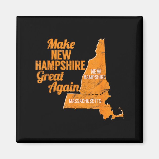 Aimant Make New Hampshire Great Again Build A Wall  (Devant)