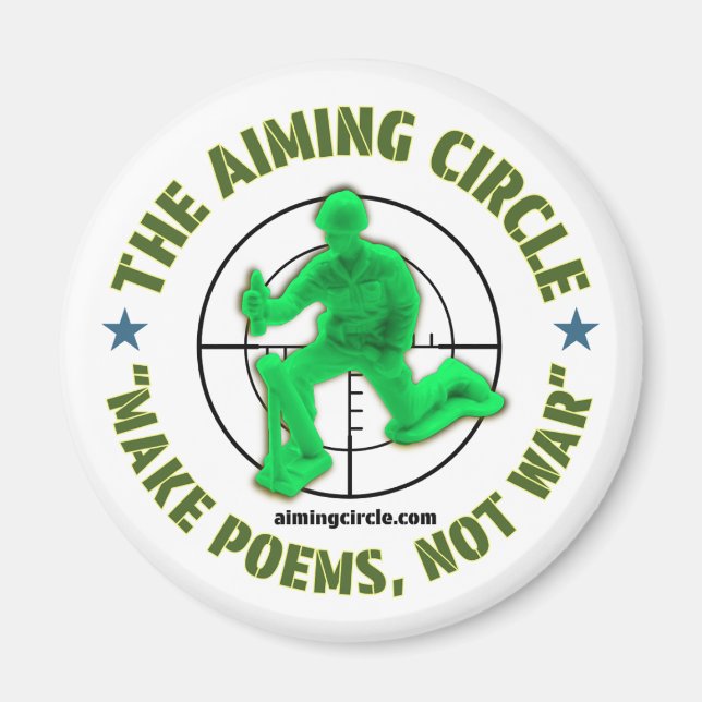 Aimant "Make Poems, not War" (Devant)