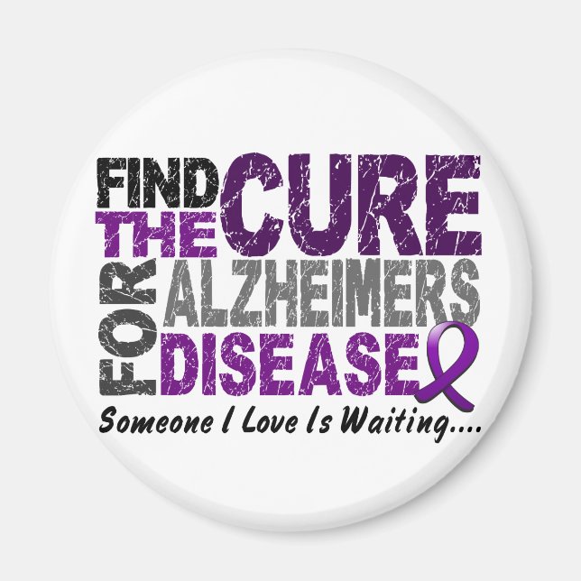 Aimant MALADIE D'ALZHEIMERS Trouvez Le Cure 1 (Devant)