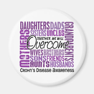 Aimant Maladie de Crohn carrée de famille