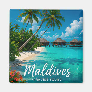 Aimant 🧲 Maldives Lagune Cristalline Voyage Souvenir 🩵