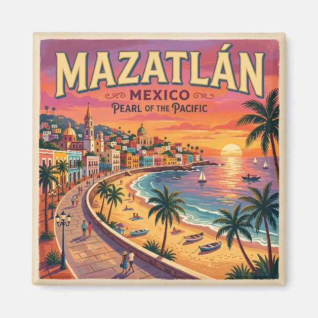 Aimant Malecón de Mazatlán Mexique (Devant)