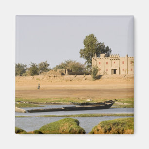 Aimant Mali, Djenne. Rivière Bani près de Djenne