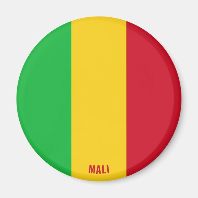 Aimant Mali Drapeau charmant patriotique (Devant)