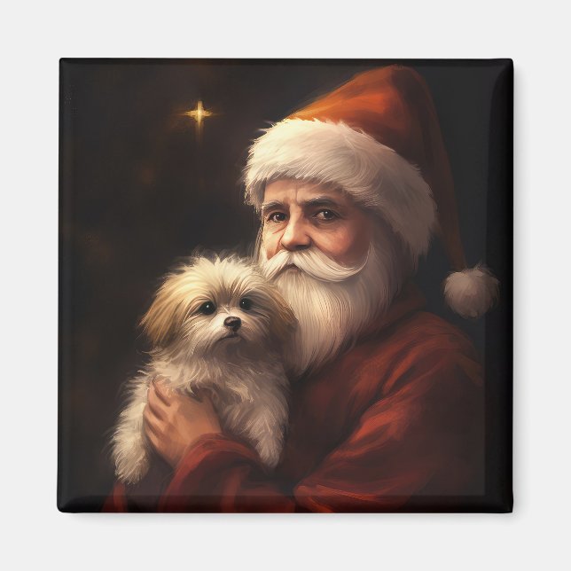 Aimant Maltais avec Noël Festif du Père Noël (Devant)