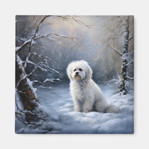 Aimant Maltais Laisser Neige Noël