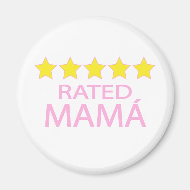 Aimant Mamá cinq étoiles (Devant)