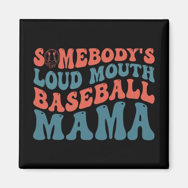 Aimant Mama de baseball de Loudmouth (Devant)