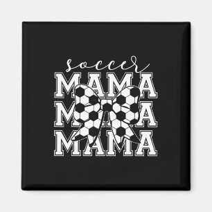 Aimant Mama footballeuse Rétro Groovy Maman de softball d