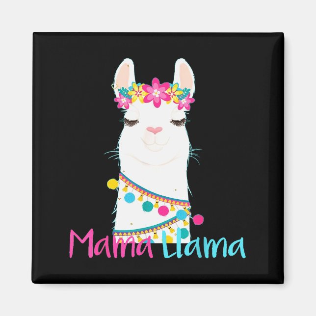Aimant Mama Llama Funny Mother's Day Shirt For Women Mom  (Devant)