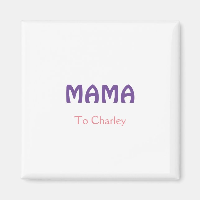 Aimant Mama mères heureuses rétro violet ajouter du texte (Devant)