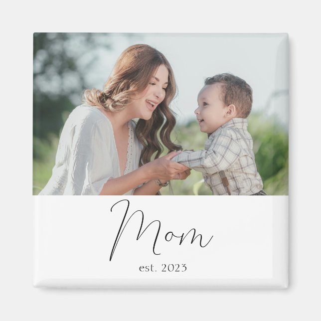 Aimant Maman a établi l'aimant de cadeau photo (Devant)