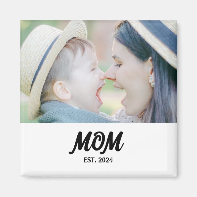 Aimant Maman a établi l'aimant de cadeau photo (Devant)
