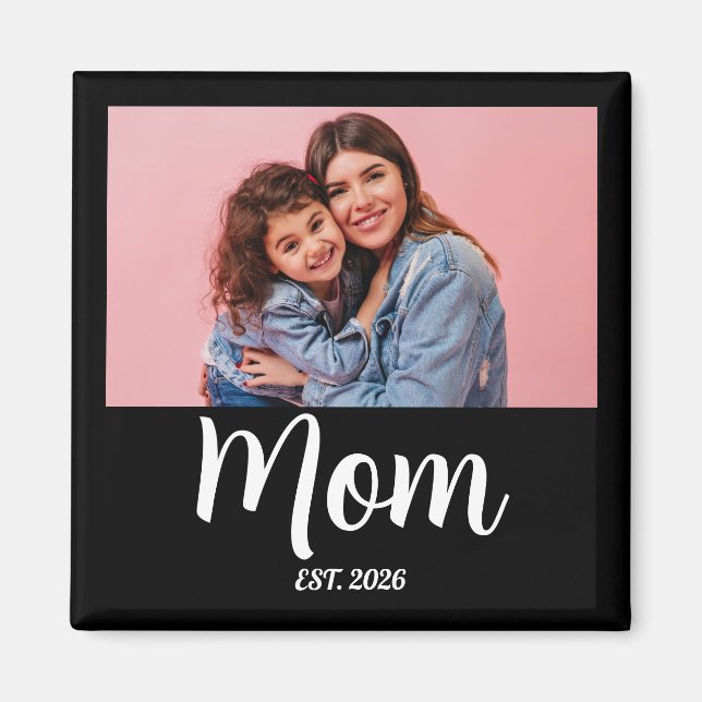 Aimant Maman a établi le cadeau photo (Devant)