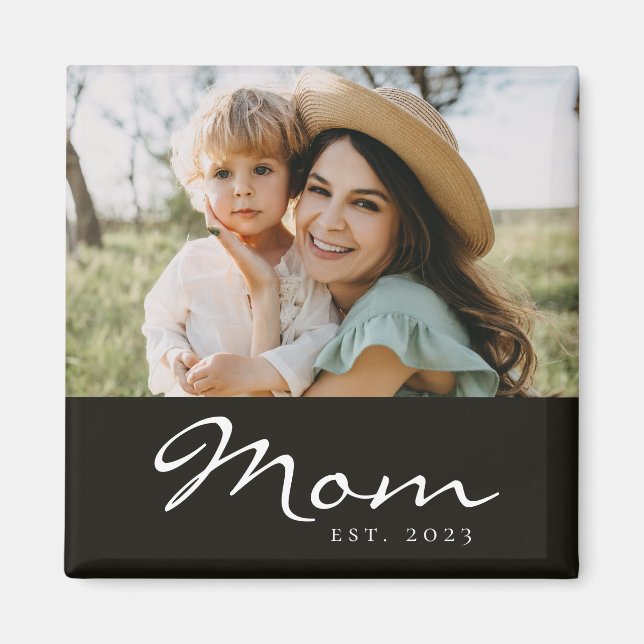 Aimant Maman a établi le cadeau photo (Devant)