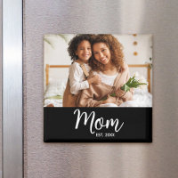 Maman a établi un cadeau photo de script blanc sim