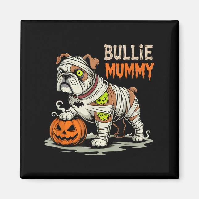 Aimant Maman Bullie Halloween Bouledogue (Devant)