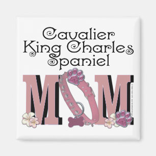 Aimant MAMAN cavalière d'épagneul du Roi Charles
