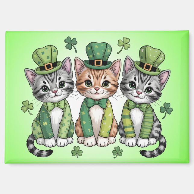 Aimant Maman chat conception St. Patrick-47474 (Recto)