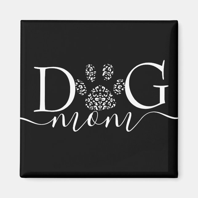 Aimant Maman chien empreinte de patte  (Devant)