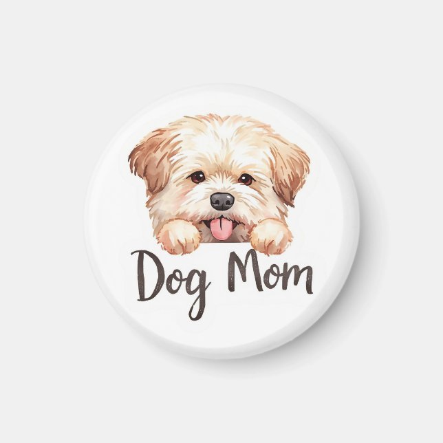Aimant Maman Chien Mignon Design  (Devant)