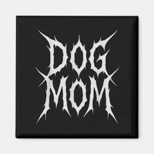 Aimant Maman chien style metal gothique design drôle amat