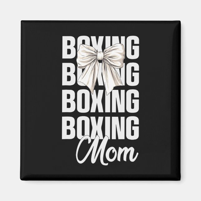 Aimant Maman de boxe Coquette Arc Amateurs de boxe mignon (Devant)