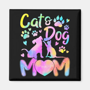 Aimant Maman de chat maman de chien fille femmes fête des