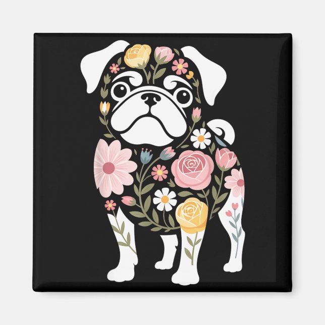 Aimant Maman de Chien Pug Mignon Femmes (Devant)
