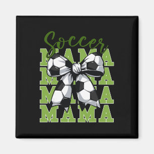 Aimant Maman de foot des jeunes Coquette Nœud Mignonne Sœ
