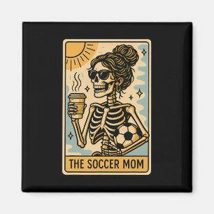 Aimant Maman de foot drôle d'Halloween Maman squelette ta
