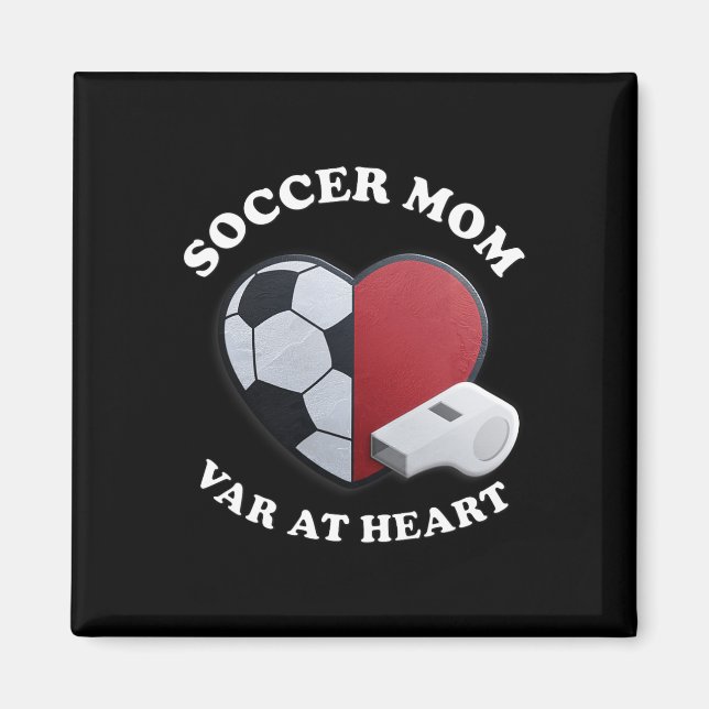 Aimant Maman de foot du jour de match – Conception 3d Hea (Devant)