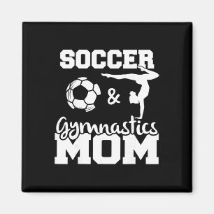 Aimant Maman de foot et de gymnastique Footballeur drôle