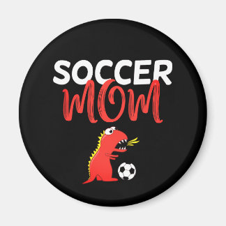 Aimant Maman de football mignon T-Rex dinosaure