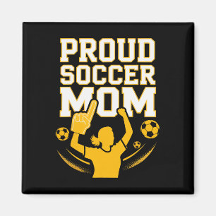 Aimant Maman de footballeur fière Fan joyeux Soutien pour