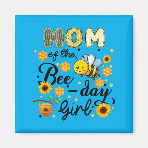 Aimant Maman de la fille de l'anniversaire de l'abeille F