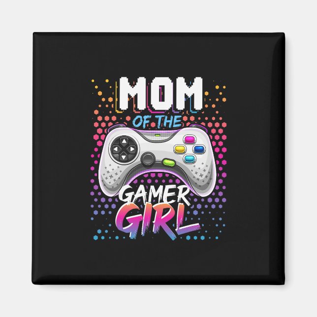 Aimant Maman de la fille gamer Anniversaire de jeu vidéo  (Devant)