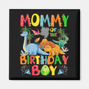 Aimant Maman De L'Anniversaire Garçon Dinosaur T-rex Anni