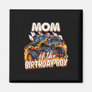 Aimant Maman De L'Anniversaire Garçon Monster Camion Anni