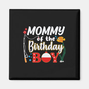 Aimant Maman De L'Anniversaire Garçon Pêche Famille Corre