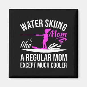 Aimant Maman de ski nautique comme une maman régulière - 