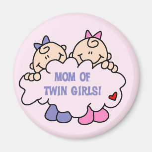 Aimant Maman des T-shirts et des cadeaux jumeaux de