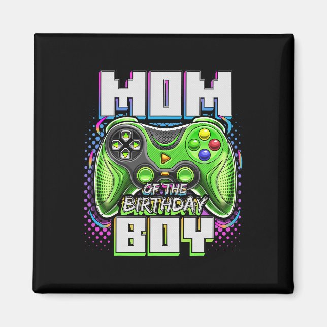 Aimant Maman du garçon d'anniversaire correspondant jeu v (Devant)