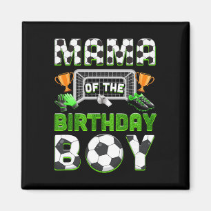 Aimant Maman du garçon d'anniversaire Famille de foot Équ