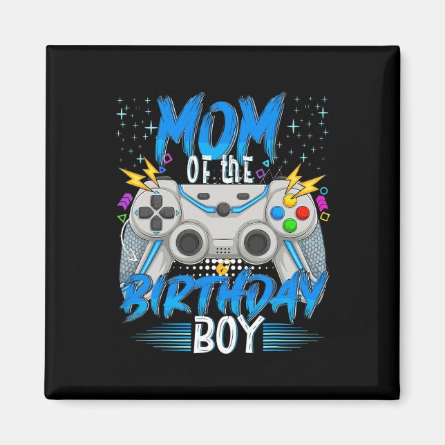 Aimant Maman du garçon d'anniversaire Jeu vidéo Anniversa (Devant)