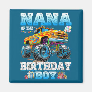 Aimant Maman du garçon d'anniversaire Monster Truck Anniv