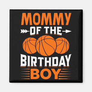 Aimant Maman du garçon d'anniversaire t-shirt de basketba