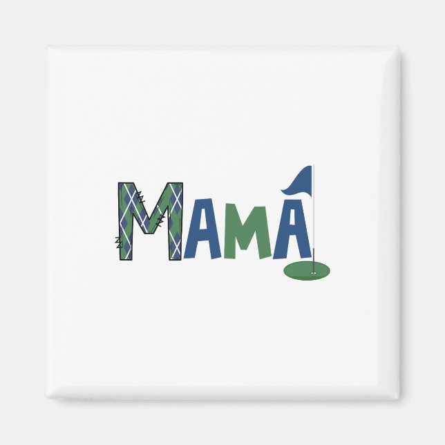 Aimant Maman du garçon d'anniversaire trou d'un coup de g (Devant)