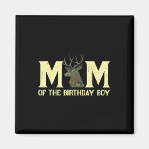 Aimant Maman du garçon qui fête son anniversaire chasseur