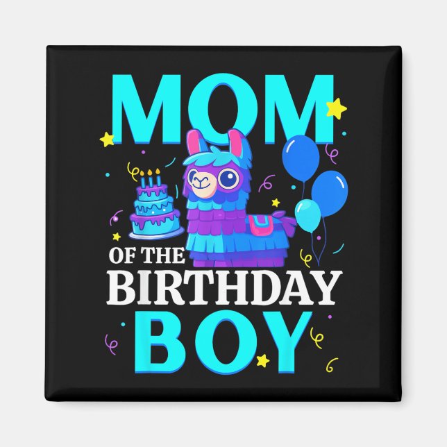 Aimant Maman du Llama Pinata garçon d'anniversaire Fête d (Devant)